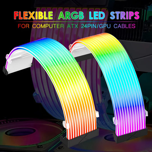 Jumpeak Flexible RGB LED Light Strip Bar ARGB Board Cover For Computer